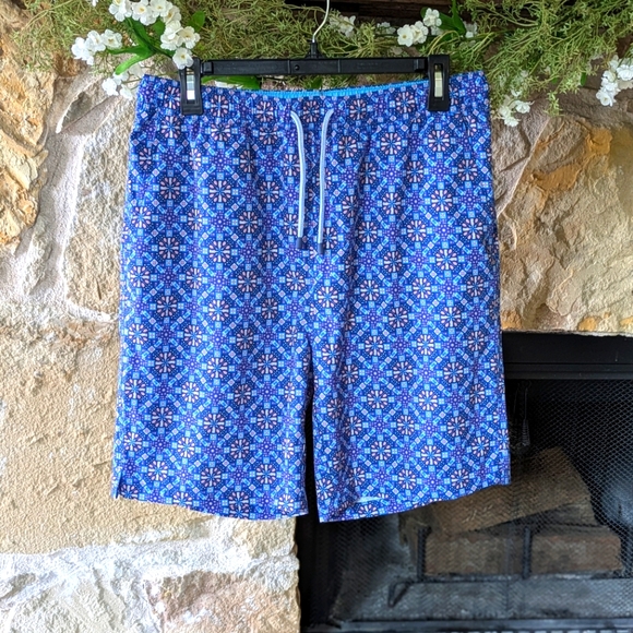 Peter Millar Blue Mojito Mosaic Swim Trunks